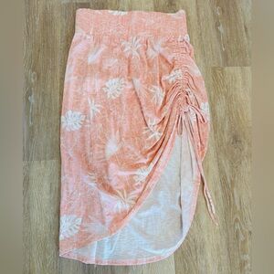 Carve Designs Tropical Midi Skirt Peach SM